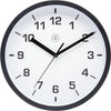 Front Picture 7321ZW,Easy Small,Wall Clock,Step,Plastic,Black,#color_black