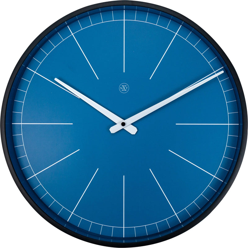 Front Picture 7328BL,Ethan,Wall Clock,Step,Plastic,Blue,