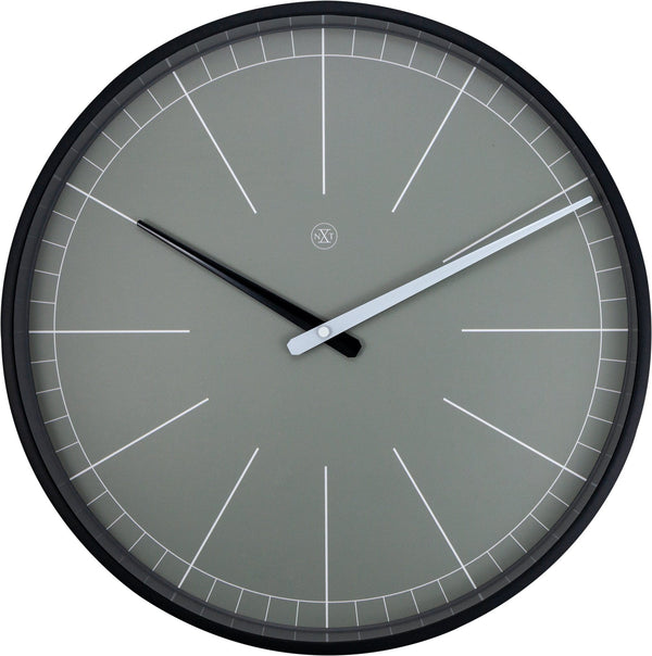 Front Picture 7328GS,Gray,Wall Clock,Step,Plastic,Grey,#color_grey