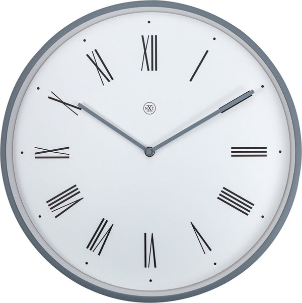 Front Picture 7329WI,Duke,Wall Clock,Step,Plastic,White,#color_white