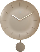 Front Picture 7339BE,Bowl,Wall Clock,Pendulum,Plastic,Off White,