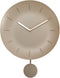 Front Picture 7339BE,Bowl,Wall Clock,Pendulum,Plastic,Off White,#color_cream