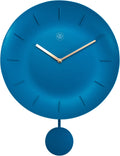 Front Picture 7339TQ,Bowl,Wall Clock,Pendulum,Plastic,Turquoise,#color_turquoise