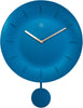 Front Picture 7339TQ,Bowl,Wall Clock,Pendulum,Plastic,Turquoise,#color_turquoise