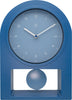 Front Picture 7340BL,Swing Table,Table Clock,Pendulum,Plastic,Petrol,#color_blue