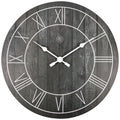 Front Picture 7345ZW,Paul,Wall clock,Wood,Black,#color_black