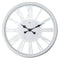Front Picture 7346WI,Quebec,Wall clock,Plastic,White,#color_white