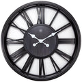 Front Picture 7346ZW,Quebec,Wall clock,Plastic,Black,#color_black