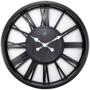 Front Picture 7346ZW,Quebec,Wall clock,Plastic,Black,
