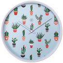Front Picture 7348,Cactus ,Wall clock,Plastic,White
