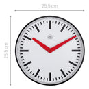 Wall clock 25.5cm - Silent - Plastic - "Newcastle"