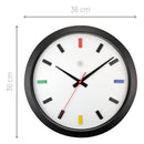 Wall clock 36cm - Silent - Plastic - "Mix"