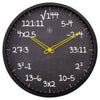 Wall clock 30cm - Silent - Plastic - "Maths"