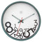 Wall clock 30cm - Silent - Plastic - "Dropped Numbers"