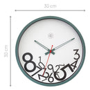 Horloge murale 30cm-Silencieux-Plastique- "Dropped Numbers"