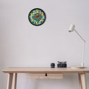 Wall clock 30cm - Silent - Green - Plastic - "Chalkboard"