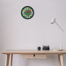 Horloge murale 30cm - Silencieuse - Verte - Plastique - "Chalkboard"