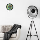 Wall clock 30cm - Silent - Green - Plastic - "Chalkboard"