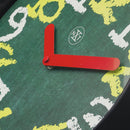 Horloge murale 30cm - Silencieuse - Verte - Plastique - "Chalkboard"