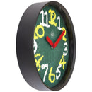 Wall clock 30cm - Silent - Green - Plastic - "Chalkboard"