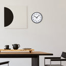 Wall clock 25.5cm - Silent - Plastic - "Robust"
