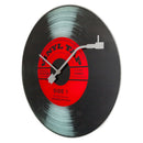 Wanduhr - 43 cm - Glas - 'Vinyl Tap'
