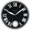 Front Picture 8161,Romana,Wall clock,Pendulum,Glass,Black,