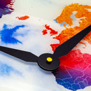 Wall clock -  43 cm - Glass - 'Colorful World'