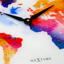 Wall clock -  43 cm - Glass - 'Colorful World'