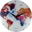 Front Picture 8187,Colorful World,Wall clock,Silent,Glass,Multicolor