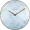 Front Picture 8189WI,Marble,Wall clock,Silent,Glass,White / Gold