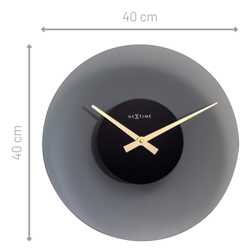 Wall Clock 40cm - Silent - Glass - "Float"