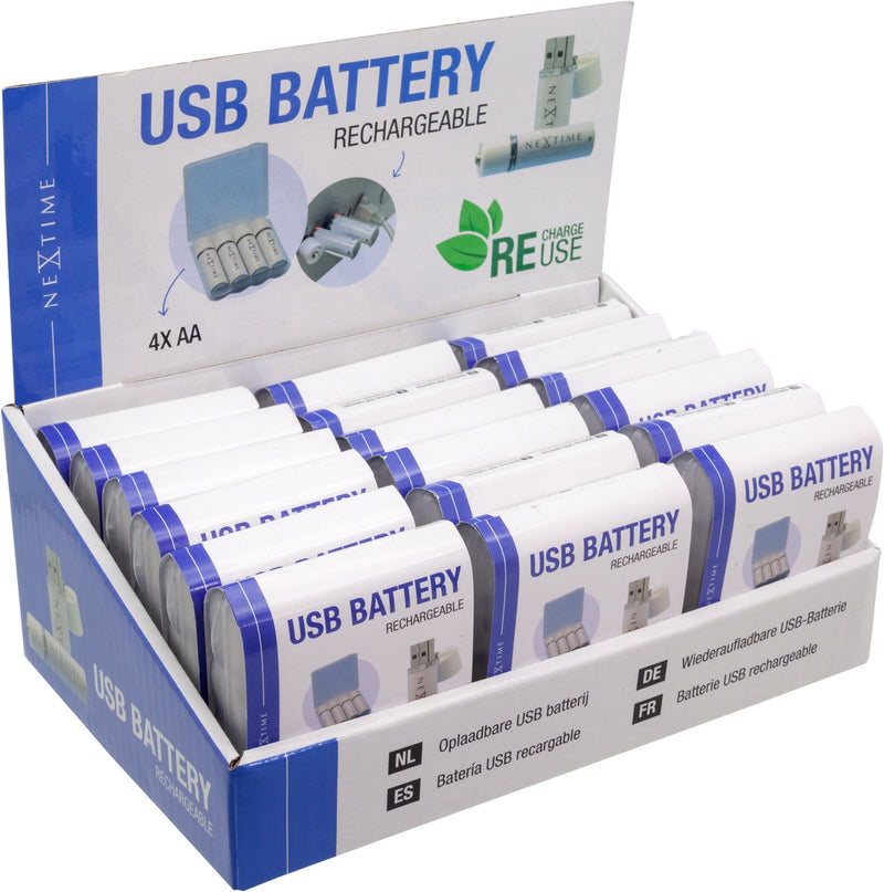 USB AA-Batterien Display für 18 Stück AABAT003