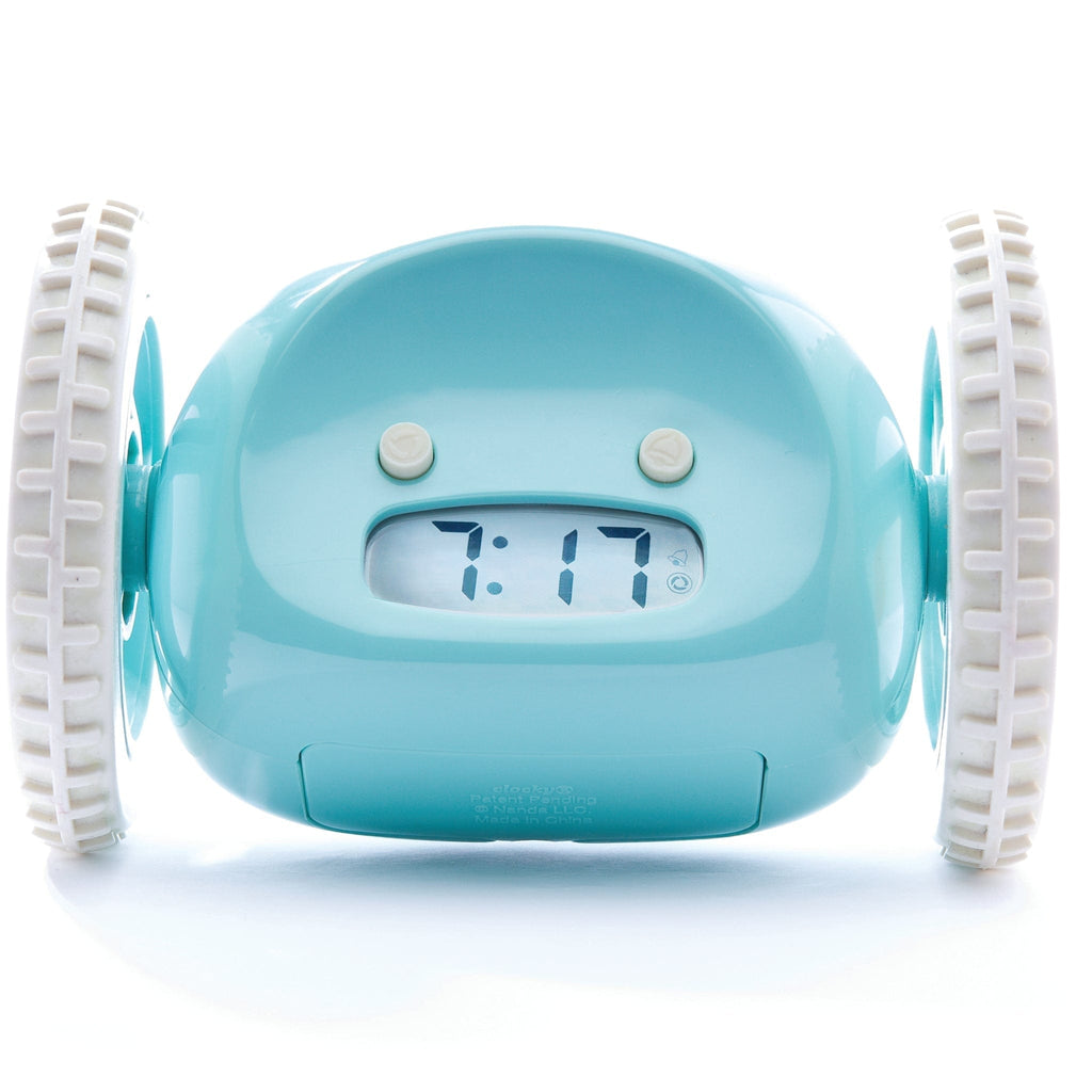 CLOCKY Réveil Matin Roulant Forte Sonnerie pour Gros Dormeurs | Reveil Puissant pour Sourd Tres Bruyant Chambre Adulte Enfant Adolescent Reveil LED Roule Saute, Cadeau Amusant,Ardoise