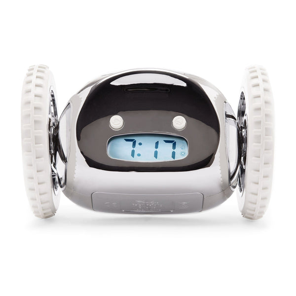 Clocky Chrome - Alarm clock on wheels