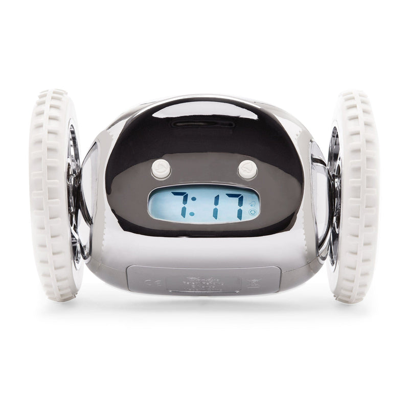 Clocky Chrome - Alarm clock on wheels