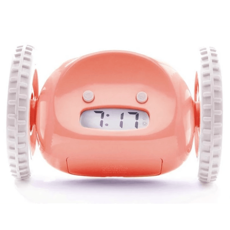 Clocky Pink - Alarm clock on wheels